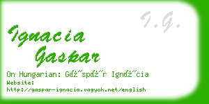 ignacia gaspar business card